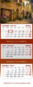 Opakowanie Kalendarz 2023 ścienny trójdzielny Toskania