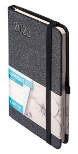 Okładka książki Kalendarz 2023 Skura A6 czarny TDW ANTRA