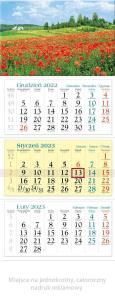 Opakowanie Kalendarz 2023 Trójdzielny Maki