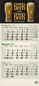 Opakowanie Kalendarz 2023 trójdzielny Piwo EKO KTT2