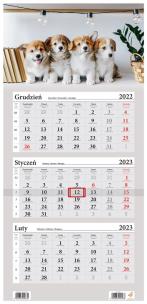 Opakowanie Kalendarz 2023 Trójdzielny Psy Corgi
