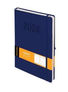 Okładka książki Kalendarz 2024 2024 Memo A4 DNS granat