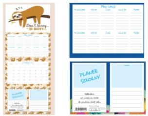 Opakowanie Kalendarz 2024/2025 szkolny trójdzielny Leniwiec