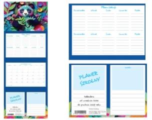 Opakowanie Kalendarz 2024/2025 szkolny trójdzielny Panda