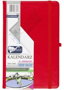 Opakowanie Kalendarz 2024/2026 A5 18M + notes Hip Hop czerw