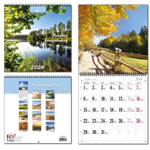 Opakowanie Kalendarz 2024 30x60 13 plansz PL Krajobrazy