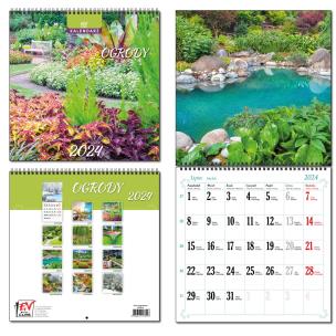Opakowanie Kalendarz 2024 30x60 13 plansz PL Ogrody