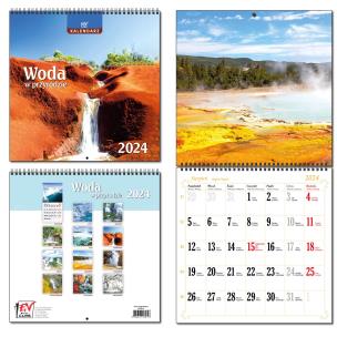 Opakowanie Kalendarz 2024 30x60 13 plansz Woda