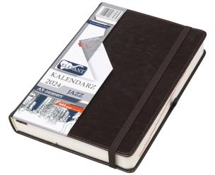 Opakowanie Kalendarz 2024 A5 dzienny Jazz czekoladowy
