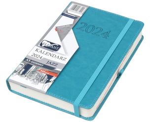 Opakowanie Kalendarz 2024 A5 dzienny Jazz turkusowy