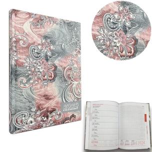 Opakowanie Kalendarz 2024 A5 tygodniowy Paisley szare
