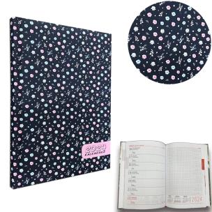 Opakowanie Kalendarz 2024 A5 tygodniowy Stokrotki na granacie
