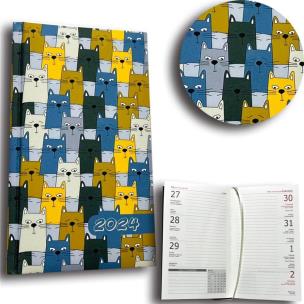 Opakowanie Kalendarz 2024 A6 tygodniowy kotecki