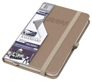 Opakowanie Kalendarz 2024 A6 tygodniowy Techno piaskowy