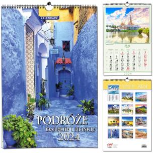 Opakowanie Kalendarz 2024 B3 13 plansz Podróże