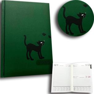 Opakowanie Kalendarz 2024 B6 dzienny sb/nd razem kot zieleń