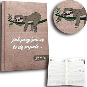 Opakowanie Kalendarz 2024 B6 dzienny sb/nd razem leniwiec Z