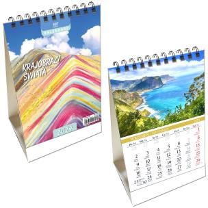Opakowanie Kalendarz 2024 biurkowy pion mały Kraj. Św.