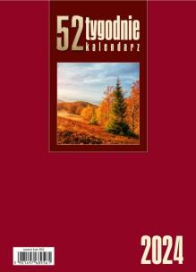 Opakowanie Kalendarz 2024 Biurkowy stojący bordowy