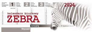 Kalendarz 2024 Biurkowy Zebra. Wydawca: Parma Press. Multiszop.pl Opakowanie Kalendarz 2024 Biurkowy Zebra