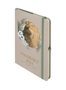 Okładka książki Kalendarz 2024 Botanical Złoty księżyc A5 DNS