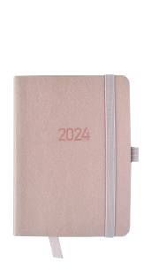 Opakowanie Kalendarz 2024 flex z gumką kieszonkowy V6 różowy