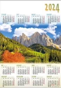 Opakowanie Kalendarz 2024 jednoplanszowy Dolomity (10szt)