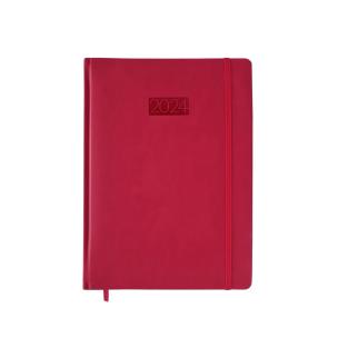 Kalendarz 2024 lux z gumką A4  tygodniowy czerwony V6. Wydawca: AVANTI. Multiszop.pl Opakowanie Kalendarz 2024 lux z gumką A4  tygodniowy czerwony V6
