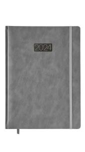 Kalendarz 2024 lux z gumką  A4 tygodniowy V4 szary. Wydawca: AVANTI. Multiszop.pl Opakowanie Kalendarz 2024 lux z gumką  A4 tygodniowy V4 szary