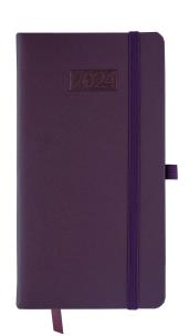 Opakowanie Kalendarz 2024 lux z gumką Dl tygodniowy V2 purpurowy
