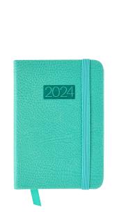 Opakowanie Kalendarz 2024 lux z gumką kieszonkowy V2 turkusowy