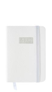 Opakowanie Kalendarz 2024 lux z gumką kieszonkowy V8 biały