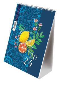 Opakowanie Kalendarz 2024 pionowy B6 ze spiralką cytrusy