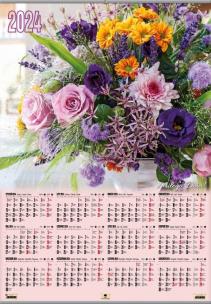 Opakowanie Kalendarz 2024 plakatowy B1 listwowany bukiet KPB1-VP.9