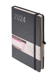 Okładka książki Kalendarz 2024 Rubi A5 grafit DNS