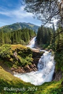 Kalendarz 2024 Ścienny dwustronny Wodospady. Wydawca: Radwan. Multiszop.pl Opakowanie Kalendarz 2024 Ścienny dwustronny Wodospady