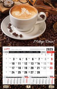 Okładka książki Kalendarz 2024 trójdzielny 3XL jednodzielny cappuccino KTJ3XL-V.12