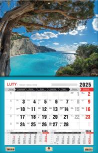 Okładka książki Kalendarz 2024 trójdzielny 3XL jednodzielny zatoka KTJ3XL-V.10