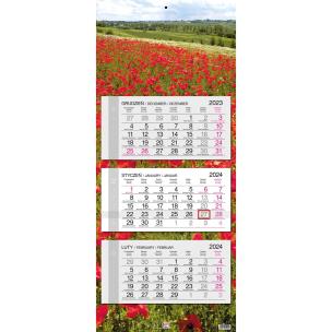 Opakowanie Kalendarz 2024 trójdzielny gł. płaska Maki