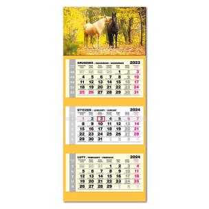 Opakowanie Kalendarz 2024 trójdzielny Lux gł. wypukła Konie