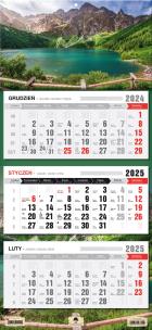 Okładka książki Kalendarz 2024 trójdzielny Morskie Oko KT1-V.58