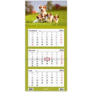 Opakowanie Kalendarz 2024 Trójdzielny Psy