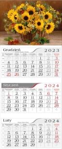 Opakowanie Kalendarz 2024 Trójdzielny Słoneczniki