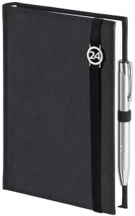 Opakowanie Kalendarz 2024 tygodniowy B5 z notesem cross z gumką czarny