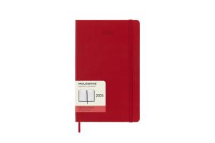Kalendarz 2025 12M Moleskine L dzienny Scarlet Red 13x21. Wydawca: Moleskine. Multiszop.pl Opakowanie Kalendarz 2025 12M Moleskine L dzienny Scarlet Red 13x21