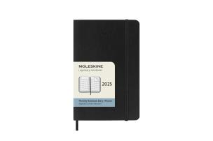 Kalendarz 2025 12M Moleskine P miesięczny czarny 9x14. Wydawca: Moleskine. Multiszop.pl Opakowanie Kalendarz 2025 12M Moleskine P miesięczny czarny 9x14