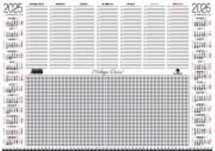 Okładka książki Kalendarz 2025/2026 A2 biurkowy Biuwar z listwą