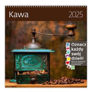 Kalendarz 2025 30x30 Kawa. Wydawca: Helma 365. Multiszop.pl Opakowanie Kalendarz 2025 30x30 Kawa