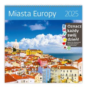 Kalendarz 2025 30x30 Miasta Europy. Wydawca: Helma 365. Multiszop.pl Opakowanie Kalendarz 2025 30x30 Miasta Europy
