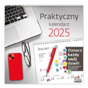 Kalendarz 2025 30x30 Praktyczny. Wydawca: Helma 365. Multiszop.pl Opakowanie Kalendarz 2025 30x30 Praktyczny
